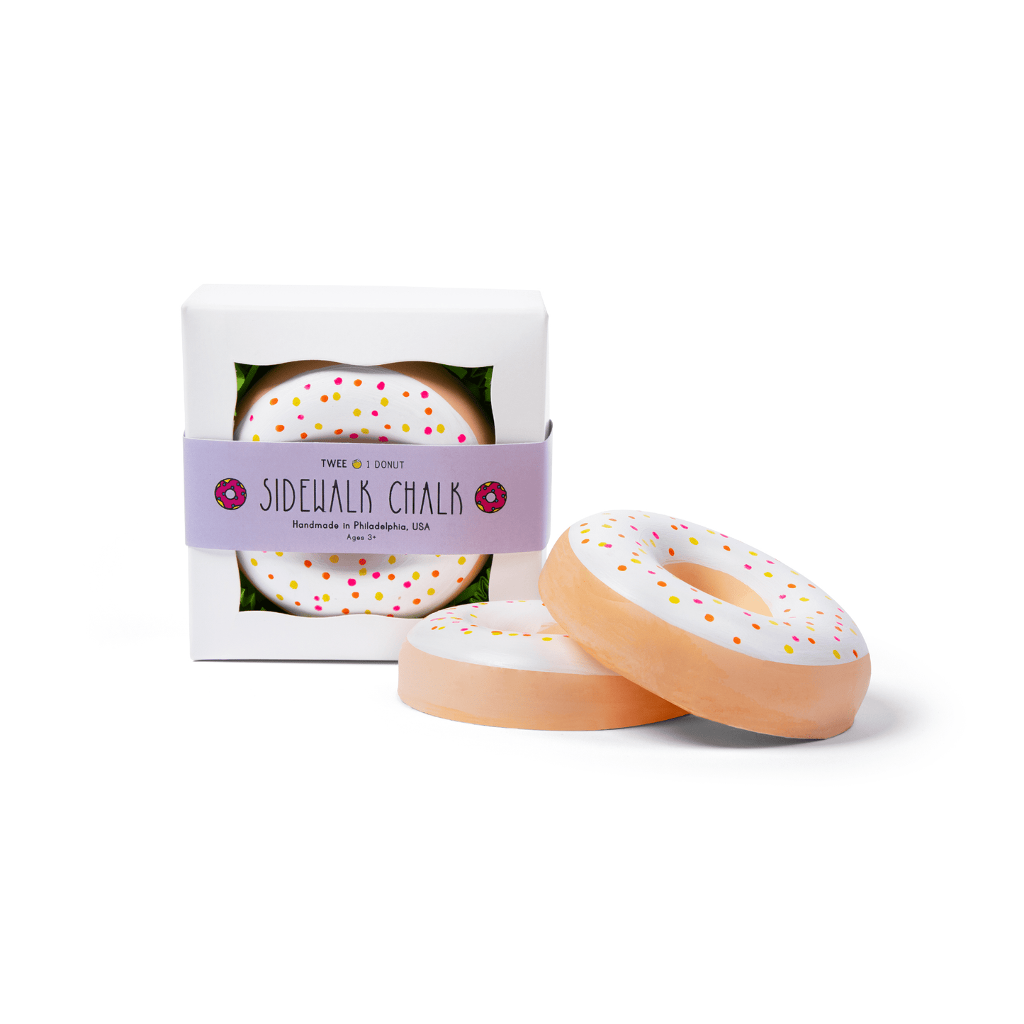 Twee Sidewalk Chalk SPRINKLE DONUT | HANDMADE SIDEWALK CHALK | ORANGE