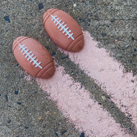 Twee Sidewalk Chalk NEW! | 2 FOOTBALLS - HANDMADE SIDEWALK CHALK