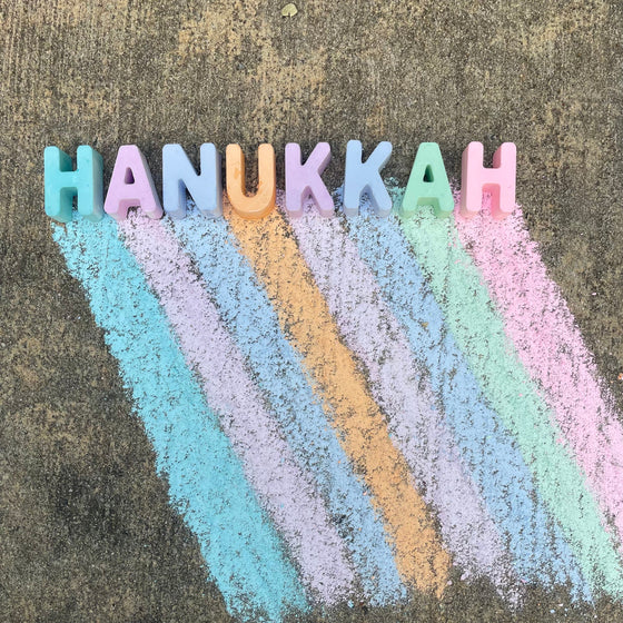 TWEE Sidewalk Chalk NEW! HANUKKAH LETTER BOX| HANDMADE SIDEWALK CHALK | HANUKKAH COLLECTION