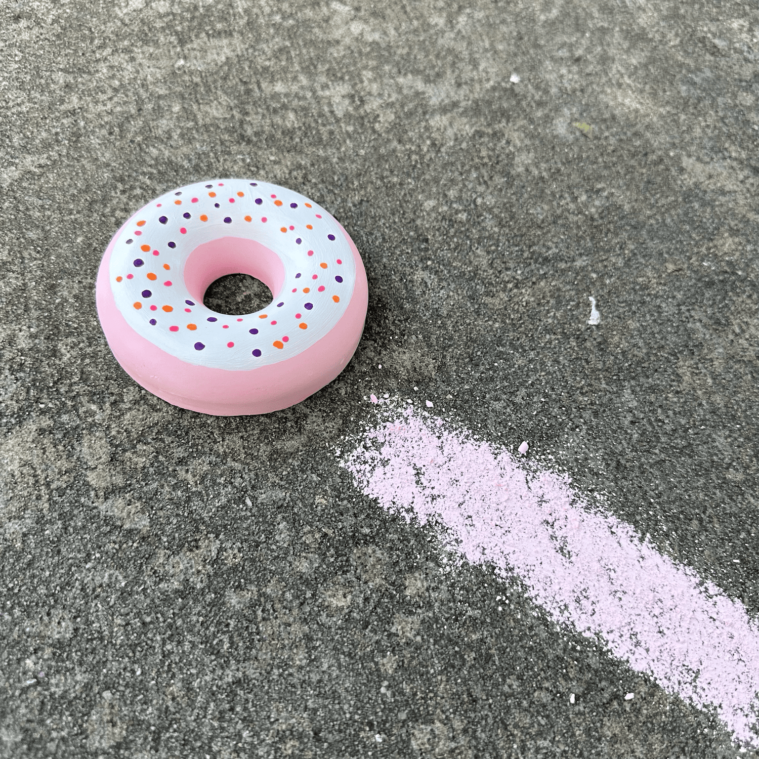 Twee Sidewalk Chalk SPRINKLE DONUT | HANDMADE SIDEWALK CHALK | PINK